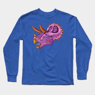 Triceratops (grape) Long Sleeve T-Shirt